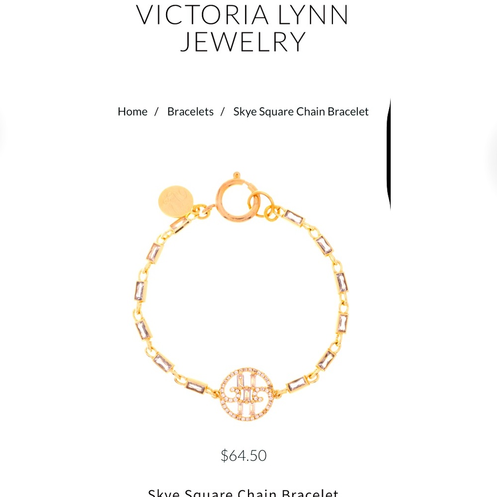 Victoria Lynn Skye Square Chain Bracelet